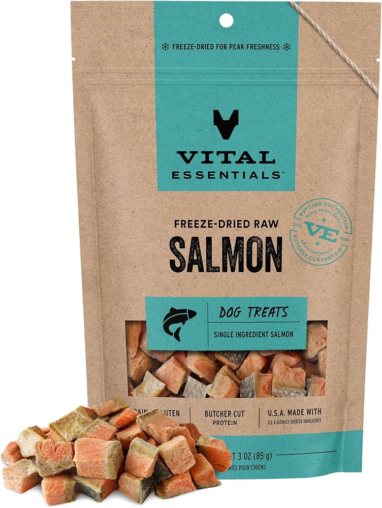 Vital Essentials Dog Treats Diced Salmon 1.5 oz.