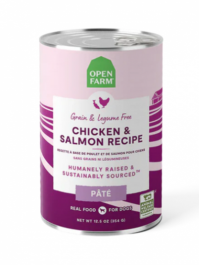 Open Farm Dog Canned Chicken Salmon Pate 12.5 oz
