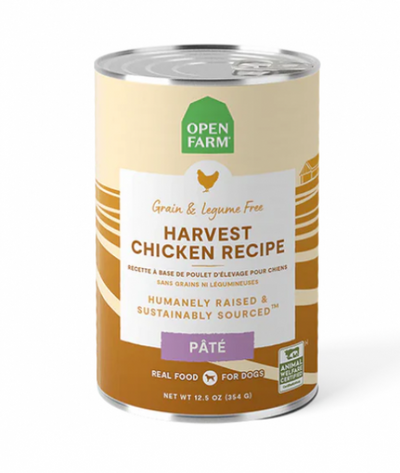 Open Farm Dog Canned Harvest Chicken Pate 12.5 oz