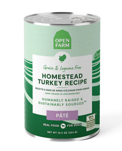 Open Farm Dog Canned Homestead Turkey Pate 12.5 oz