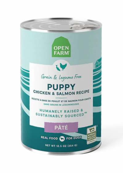 Open Farm Dog Canned Puppy Chicken Salmon Pate 12.5 oz