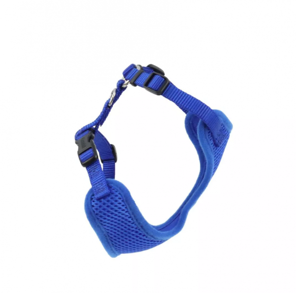 Mesh Cat Harness & Leash Blue