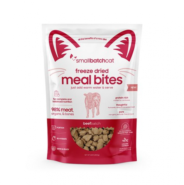 Small Batch Cat Food FD Mealbites Beef 