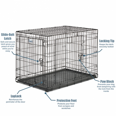 Contour Double Door Crate Features