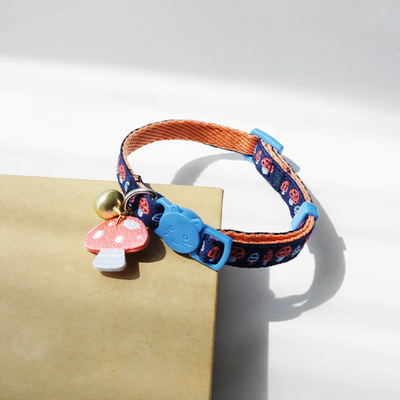 Cheerhunting Mokka Adjustable Cat Collar Mushroom Blue