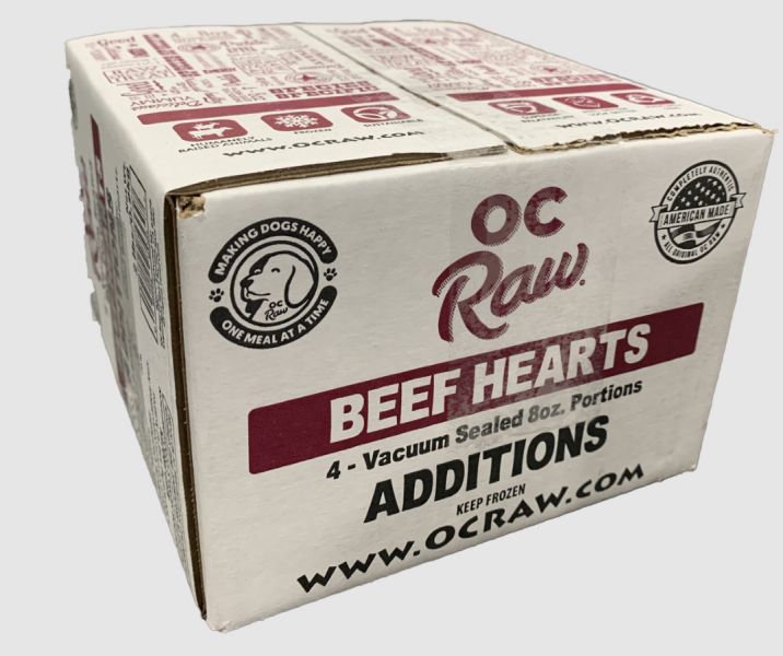OC Raw Frozen Beef Hearts