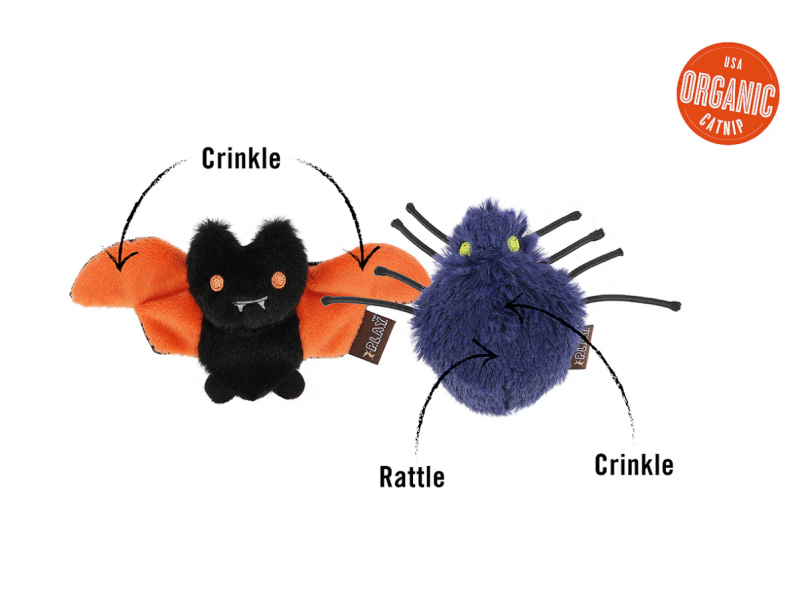 P.L.A.Y. Halloween Cat Toy Creepy Critters Features