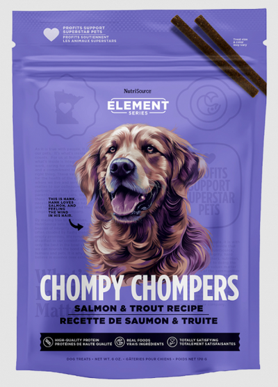 Nutrisource Treat Chompy Chompers Salmon & Trout 6 oz.