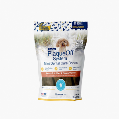 Plaque Off Dental Bones Mini Peanut Butter Bacon