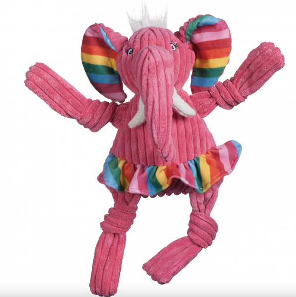 HH Dog Toy Knotties Rainbow Elephant Large