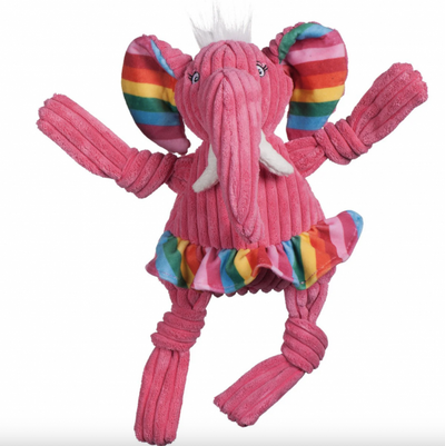 HH Dog Toy Knotties Rainbow Elephant Large