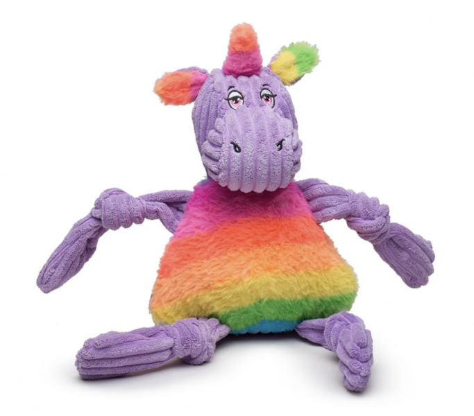 HH Dog Toy Knotties Rainbow Unicorn Large
