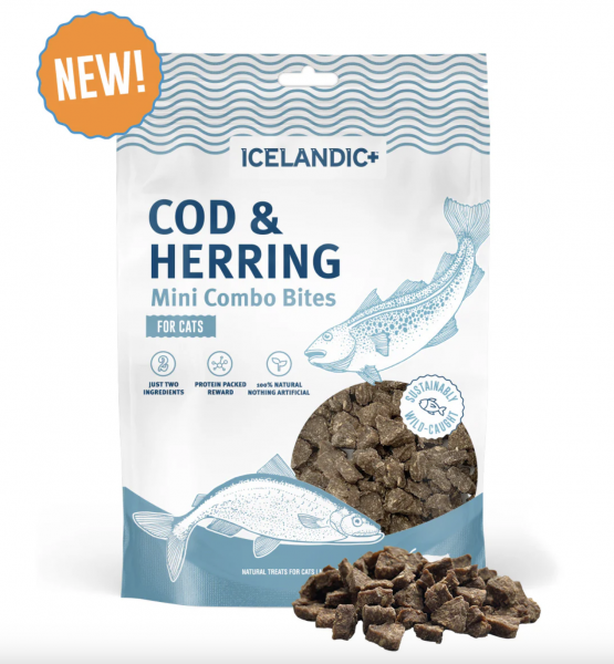 Icelandic Plus Cat Treat Combo Bites Cod & Herring 1.7 oz