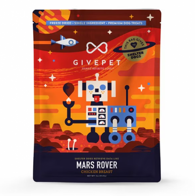 GivePet* Dog Treat FD Chicken Mars Rover 3 oz.