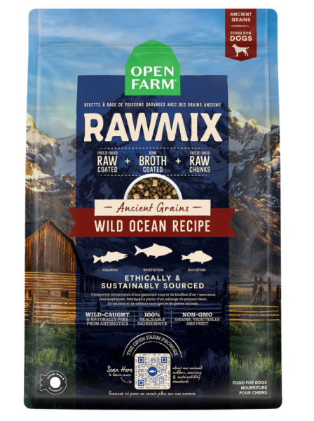 Open Farm Dog Dry Ancient Grain RawMix Wild Ocean 20 lb.