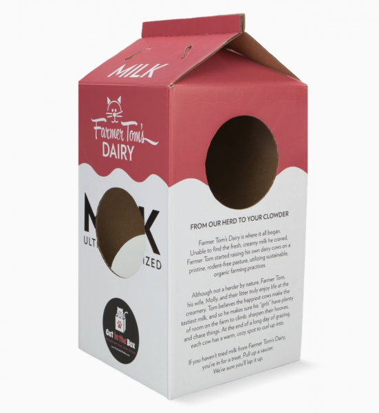 Cat in the Box Mega Milk Carton Cardboard Box Playhouse