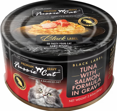 Fussie Cat Can GRAVY Tuna Salmon 2.82 oz