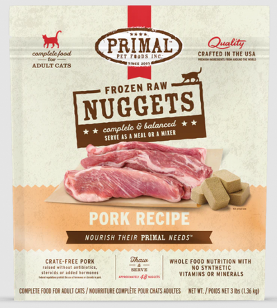 Primal CAT Nugget Pork 3 lb.