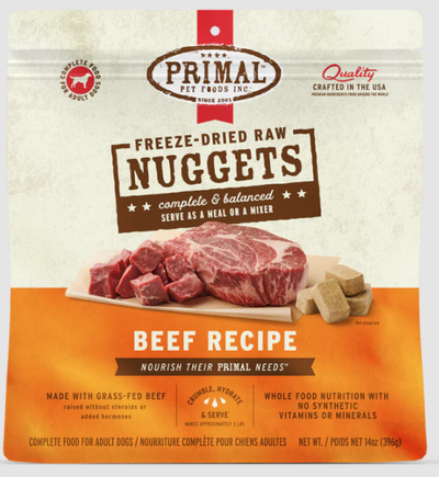 Primal Dog FD Nuggets Beef 14 oz.