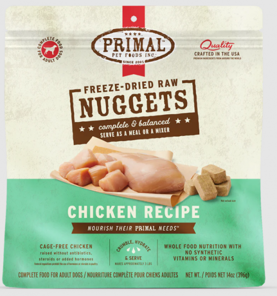 Primal Dog FD Nuggets Chicken 14 oz.