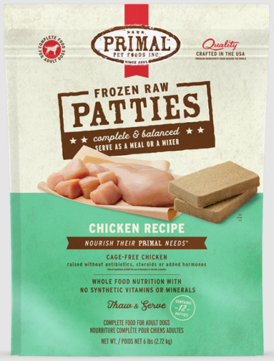 Primal Dog Patties Chicken 6 lb.
