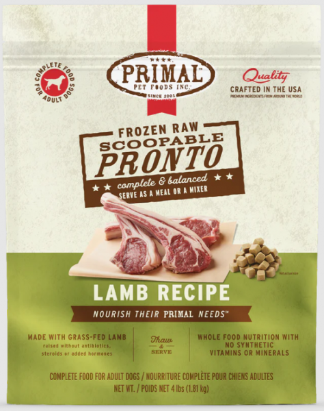 Primal Dog Pronto Lamb 4 lb.