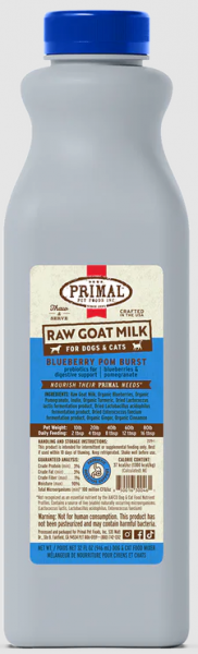 Primal* Frozen Goat's Milk Blueberry Pom Burst 1 Qt