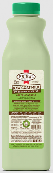 Primal* Frozen Goat's Milk Green Goodness 1 Qt