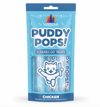 Weruva Puddy Pops Lickable Cat Treat Chicken 5 pk