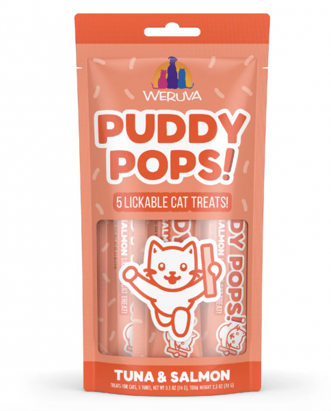 Weruva Puddy Pops Lickable Cat Treat Tuna Salmon 5 pk