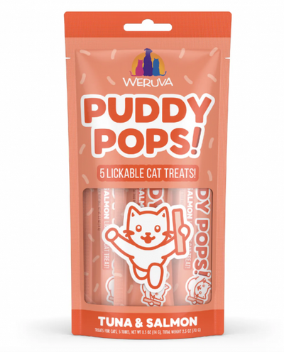 Weruva Puddy Pops Lickable Cat Treat Tuna Salmon 5 pk