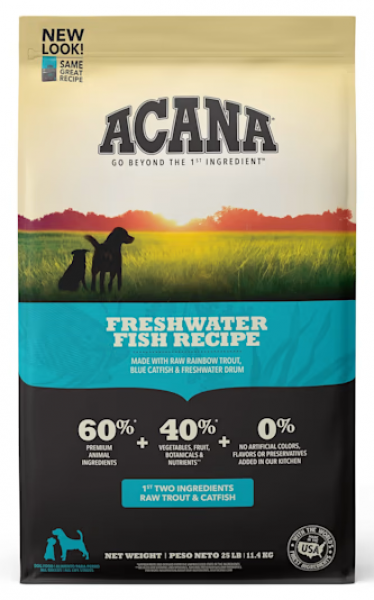 Acana Heritage Freshwater Fish 25 lb.