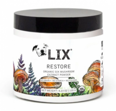 Lix* Restore Organic Six Mushroom Extract Powder 4.23 oz.