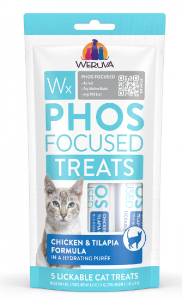 Weruva WX Phos Focused Lickable Cat Treat Chicken Tilapia 5 pk