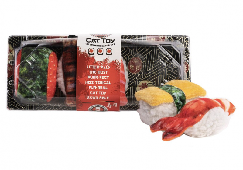 FabCat Toy Sushi Tray w/ Five Sushi