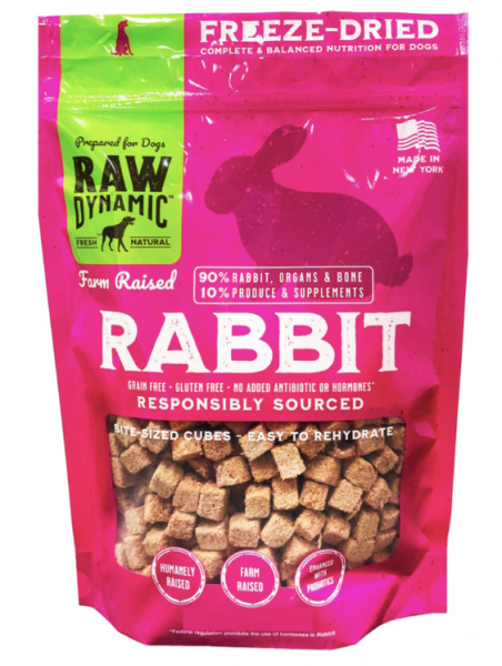Raw Dynamic FD Dog Food Rabbit 14 oz