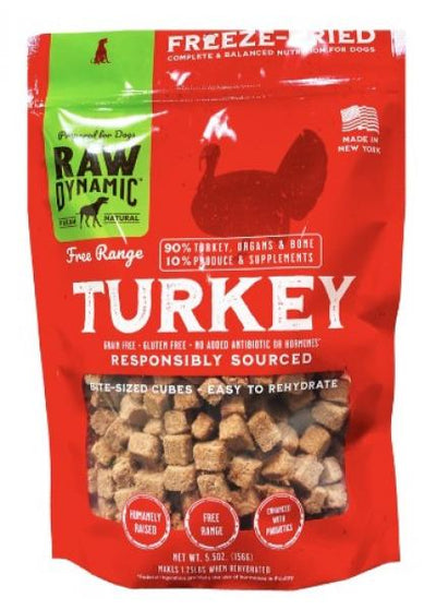 Raw Dynamic FD Dog Food Turkey 5.5 oz
