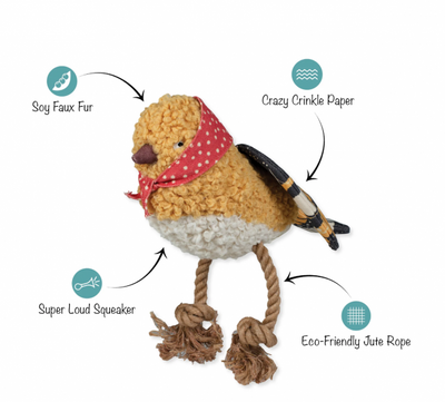 Fringe Dog Toy MS Birdie