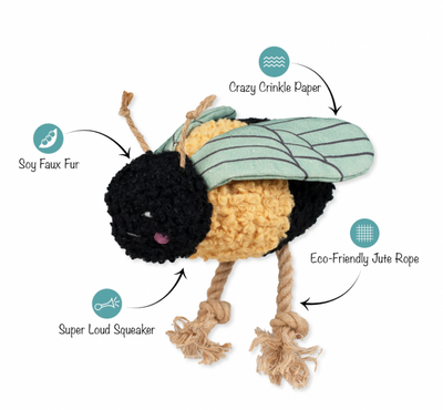 Fringe Dog Toy MS Mrs. Bee
