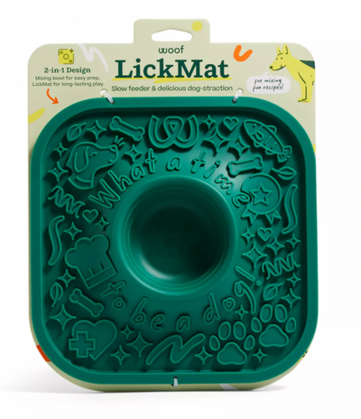 Woof Dog Lick Mat Green