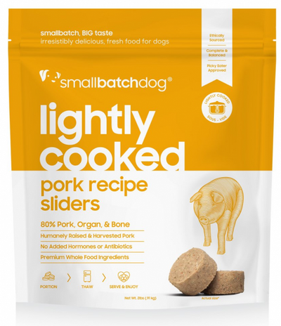 Small Batch Frozen Dog Lightly Cooked Pork 5 lb.