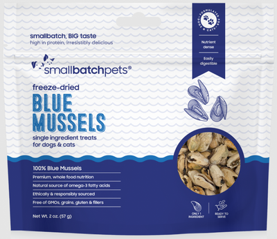 Small Batch Dog Treat FD Blue Mussels 2 oz