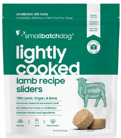 Small Batch Frozen Dog Lightly Cooked Lamb 2 lb.
