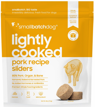Small Batch Frozen Dog Lightly Cooked Pork 2 lb.