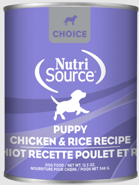 Nutrisource Choice Dog Can Puppy Chicken & Rice 12.3 oz.