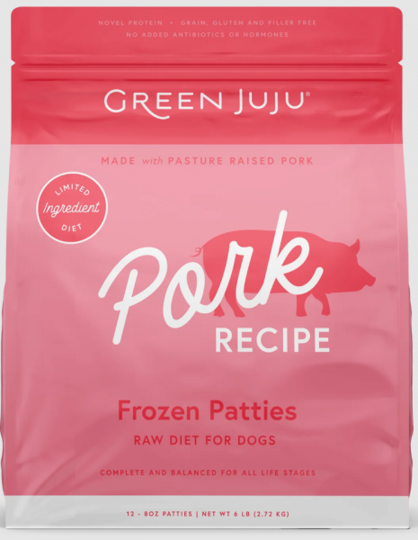 Green Juju Frozen Pork Patties 6 lb.