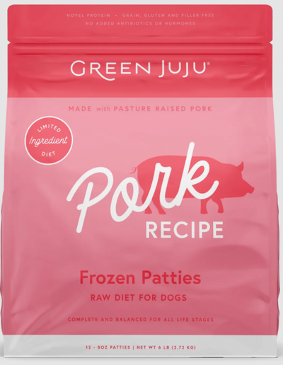 Green Juju Frozen Pork Patties 6 lb.