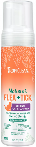 Tropiclean Natural Flea & Tick Cat Waterless Shampoo