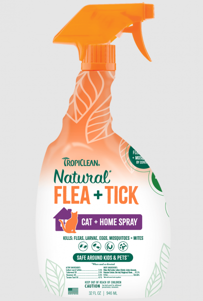 Tropiclean Natural Flea & Tick Cat + Home Spray 32 oz.