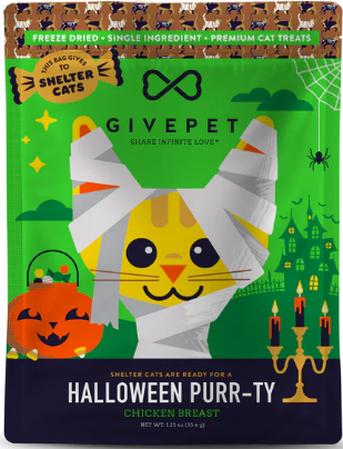 GivePet Halloween Cat Treat Halloween Purrty 1.25 oz